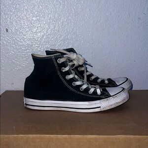 Hi top black converse (size 8 women’s)